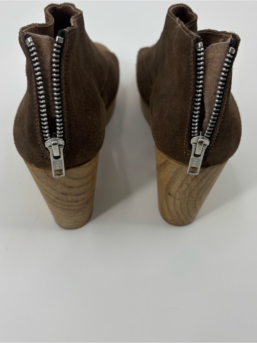 Free People Parker Clog Brown Nubuck Platform Shoe - Picture 7 of 16